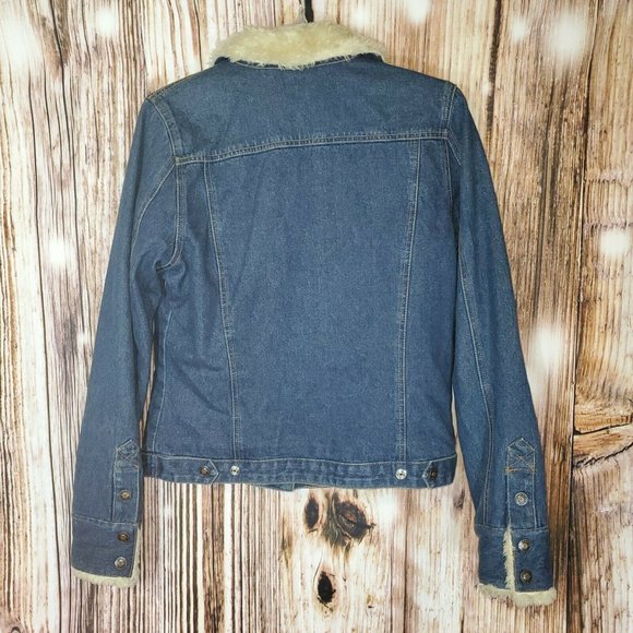 Roxy Jackets & Coats Roxy Quilted Jean Jacket With Sherpa Juniors M